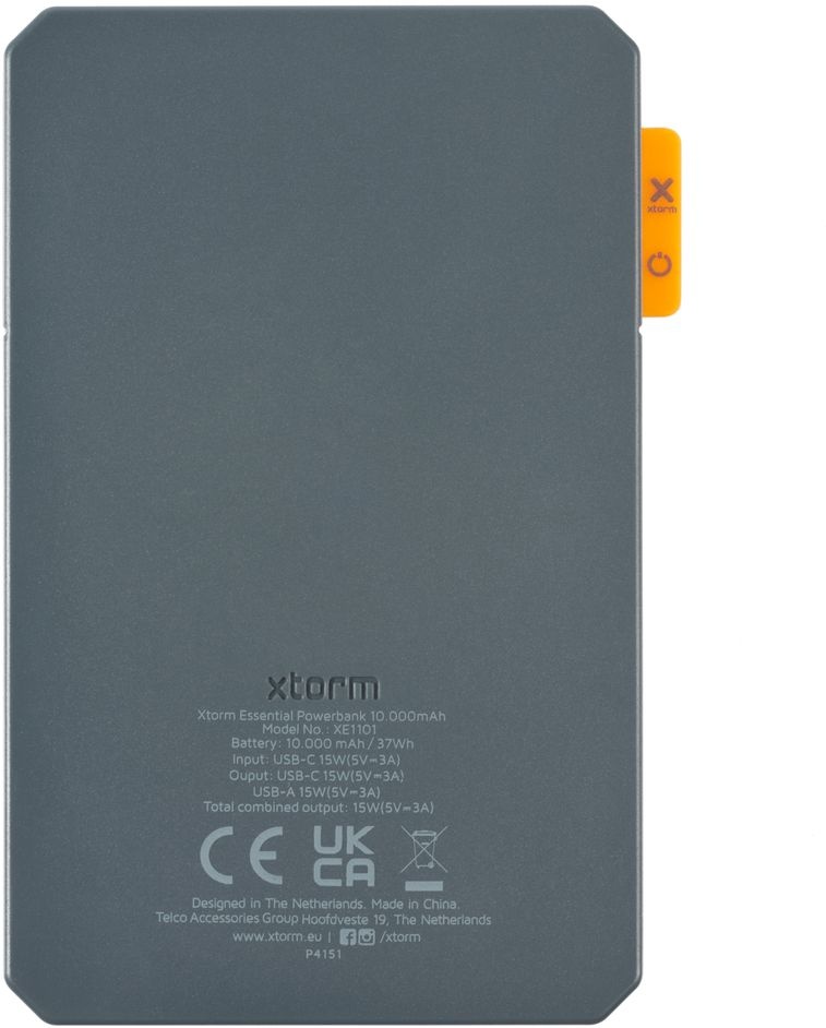 Xtorm Essential Powerbank 10.000 mAh Grijs - Powerbank
