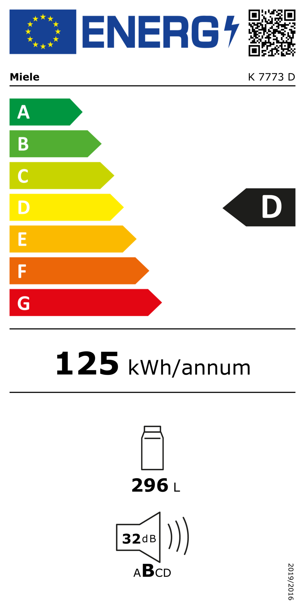 Miele K 7773 D - Inbouw koel-vriescombinatie