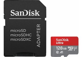 Sandisk Ultra microSDXC 128GB + SD-adapter - Geheugenkaart