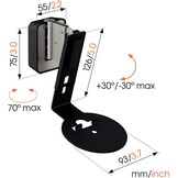 Vogel's SWM 4111 voor Sonos Era 100 Zwart - Muurbeugel