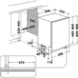 Whirlpool W2I HD524 AS - Inbouw vaatwasser