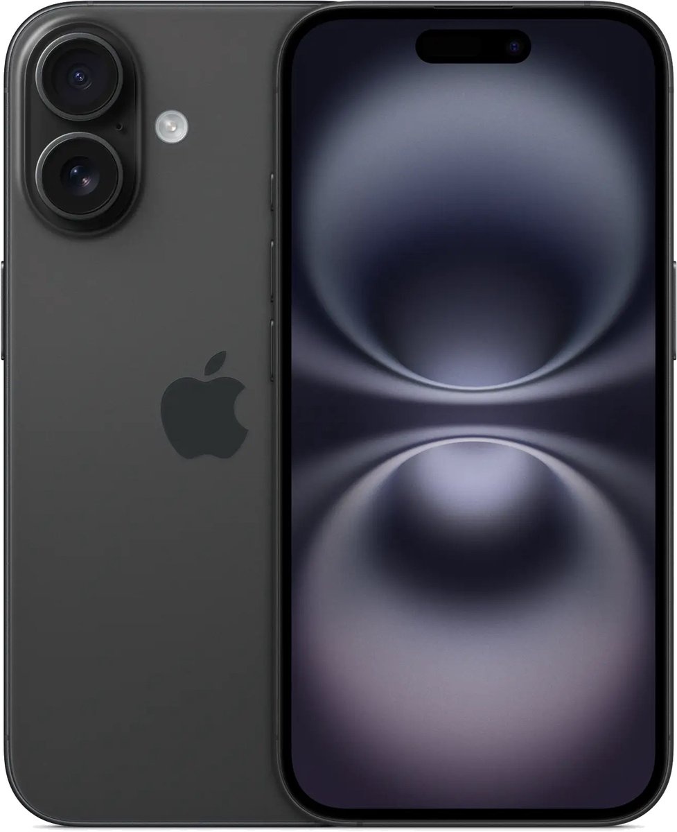 Apple iPhone 16 128GB Zwart - Mobiele telefoon