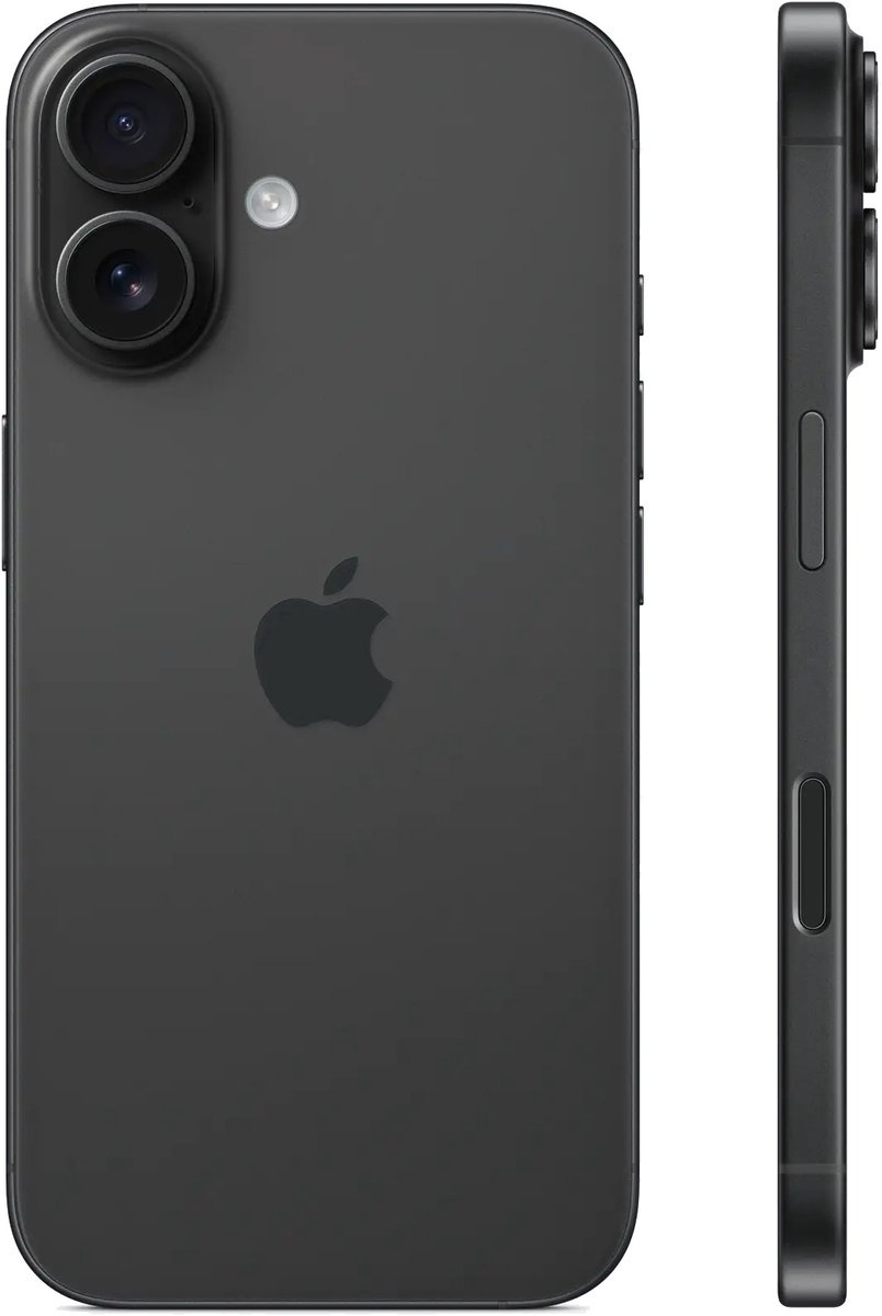 Apple iPhone 16 128GB Zwart - Mobiele telefoon