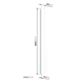 Vogel's TVA 6000 (80cm) Zwart - Kabelgoot