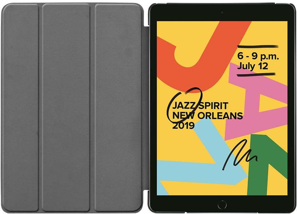 Just in Case Smart Tri-Fold Case - Apple iPad 10.2 - Grijs - Beschermhoes