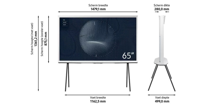 Samsung The Serif QLED 4K 65LS01B Cloud White (2023) - QLED TV