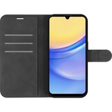 Just In Case Samsung Galaxy A15 Premium Wallet Case Zwart - Beschermhoes