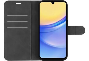 Just In Case Samsung Galaxy A15 Premium Wallet Case Zwart - Beschermhoes