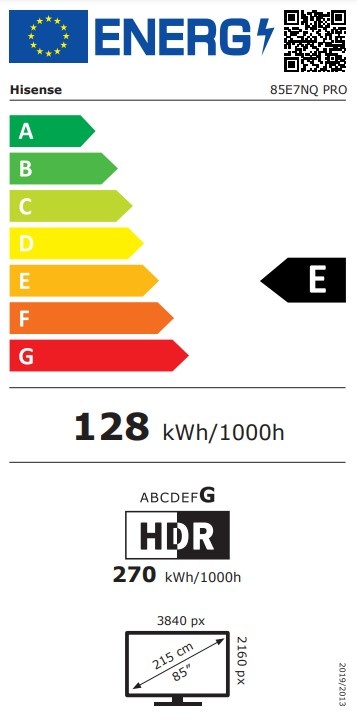 Hisense 85E7NQ PRO - QLED TV