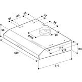Whirlpool WSLK 66/2 AS X - Wandschouw afzuigkap