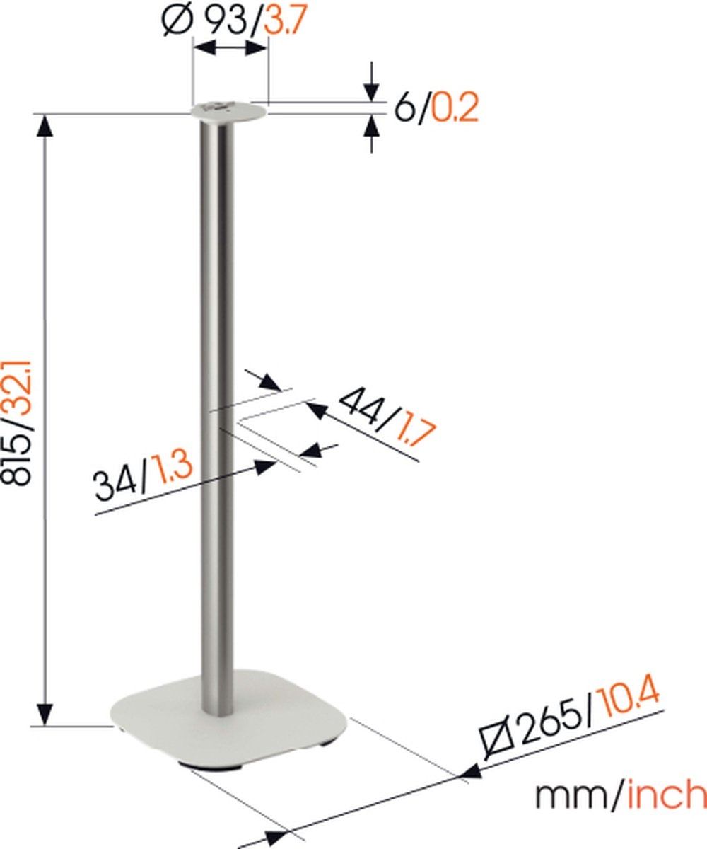 Vogel's SFS 4113 voor Sonos Era 100 Wit - Speakerstandaard