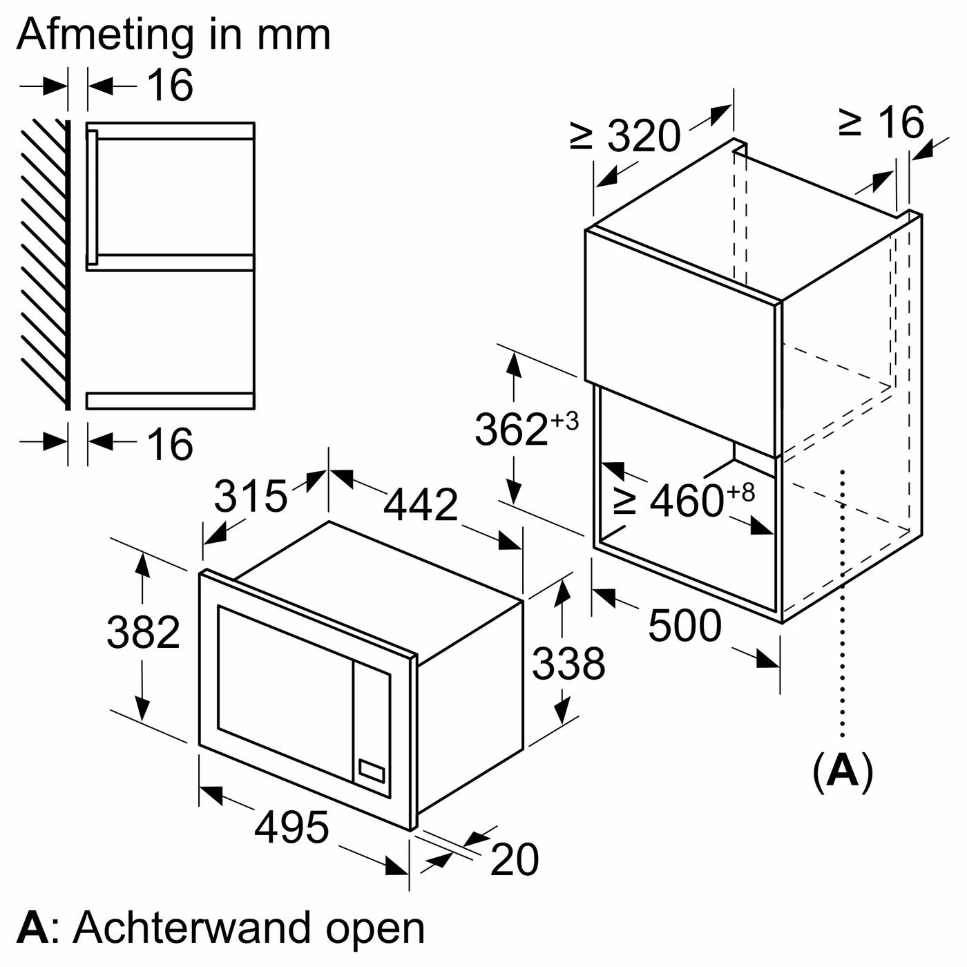Bosch BFL523MB3 - Inbouw magnetron