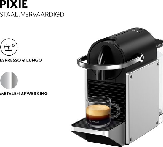 Magimix Nespresso Pixie M113 Metaalgrijs - Koffiemachine