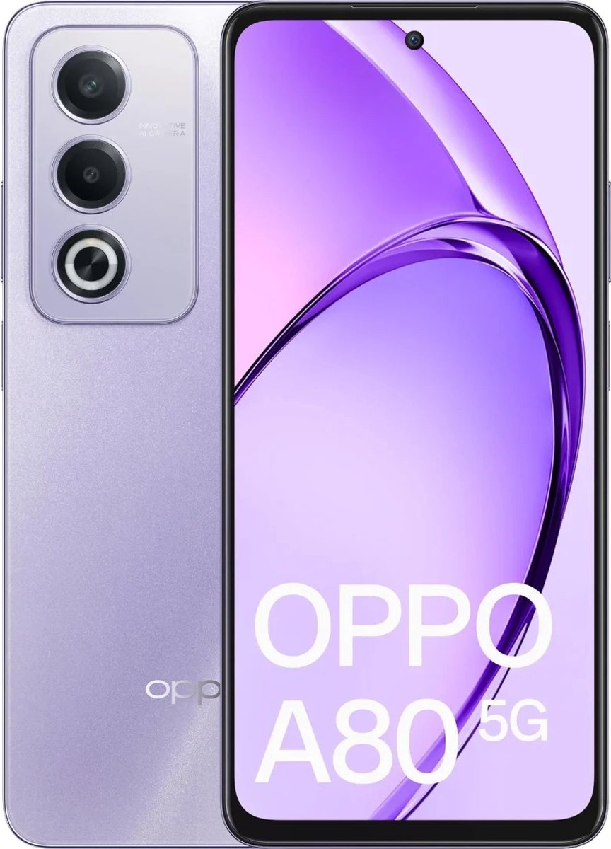 OPPO A80 5G 256GB Paars - Mobiele telefoon