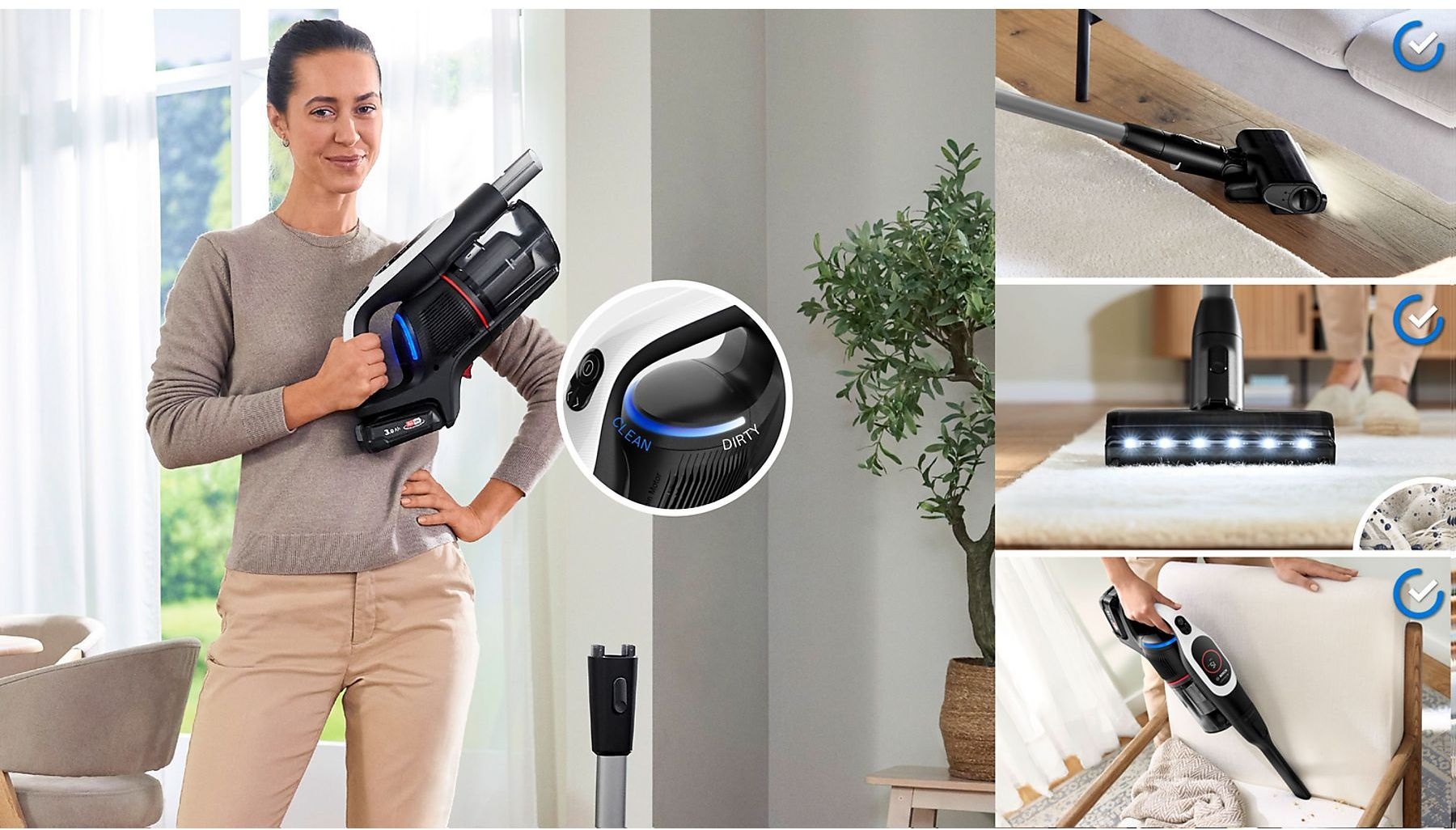 Bosch Unlimited 9 BCS931WBA - Steelstofzuiger