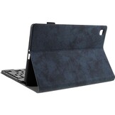 Just in Case Vintage Bluetooth Keyboard Cover - Samsung Galaxy Tab A8 - Blauw - Beschermhoes
