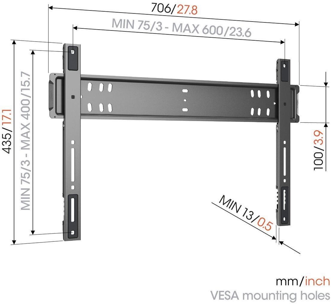 Vogel's TVM 5705 ELITE Fixed (40 - 110 inch) - TV muurbeugel