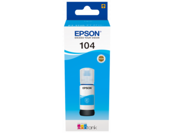 Epson Inktflesje Ecotank 104 Cyan - Inktcartridge