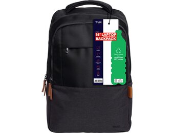 Trust Lisboa 16 inch laptoprugzak Eco Zwart - Laptoptas