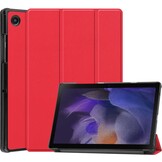 Just in Case Smart Tri-Fold Case - Samsung Galaxy Tab A8 - Rood - Tablethoes