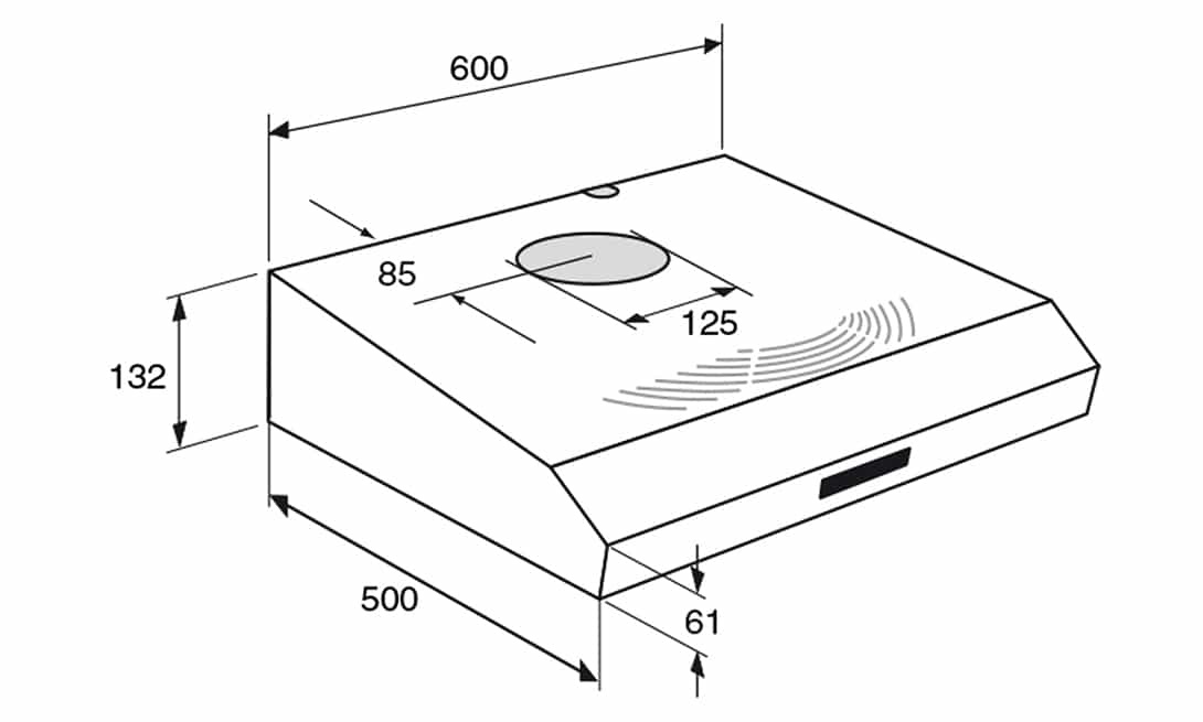 ATAG WO6111BM - Inbouw afzuigkap