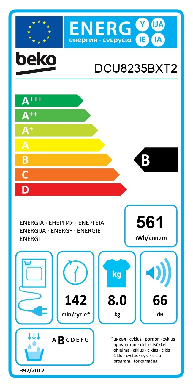 Beko DCU8235BXT2 - Condensdroger