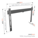 Vogel's TVM 5605 40 -100 inch zwart Platte tv-beugel - TV muurbeugel