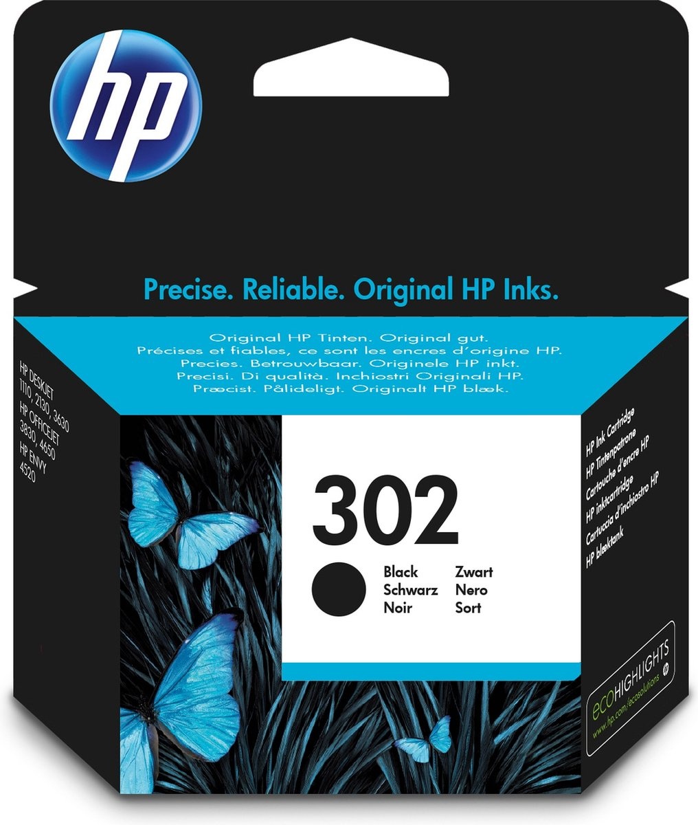 HP 302 Zwart - Inktcartridge
