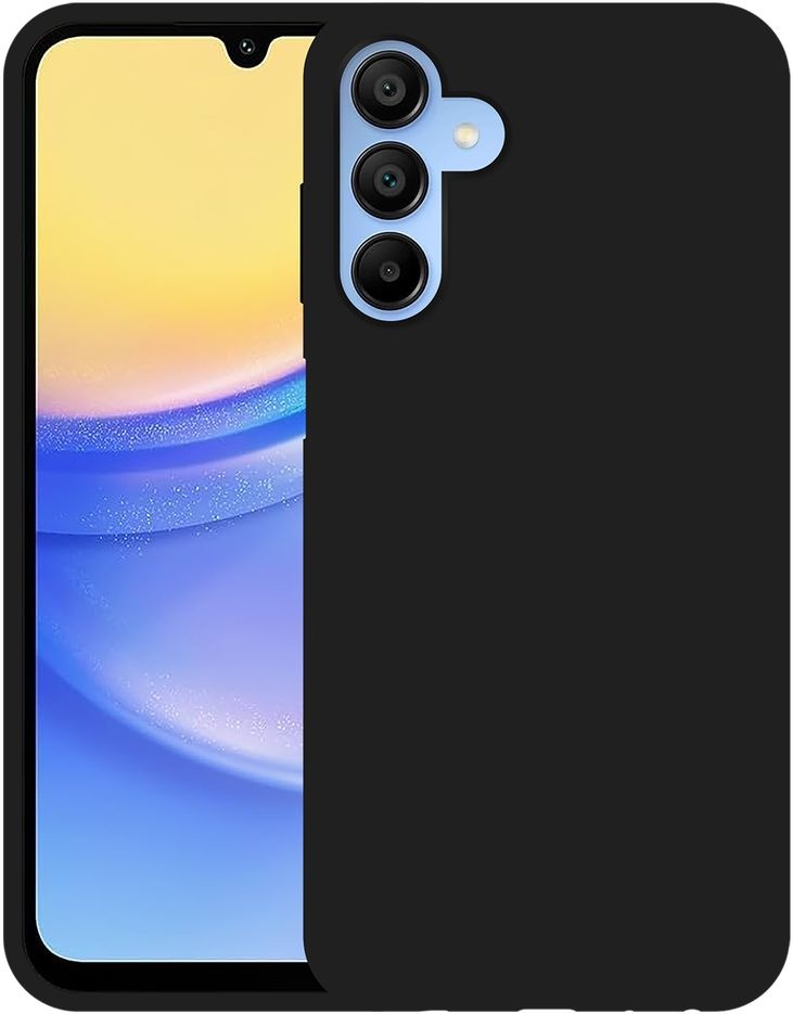 Just In Case Samsung Galaxy A15 TPU Rubber Case Zwart - Telefoonhoesje