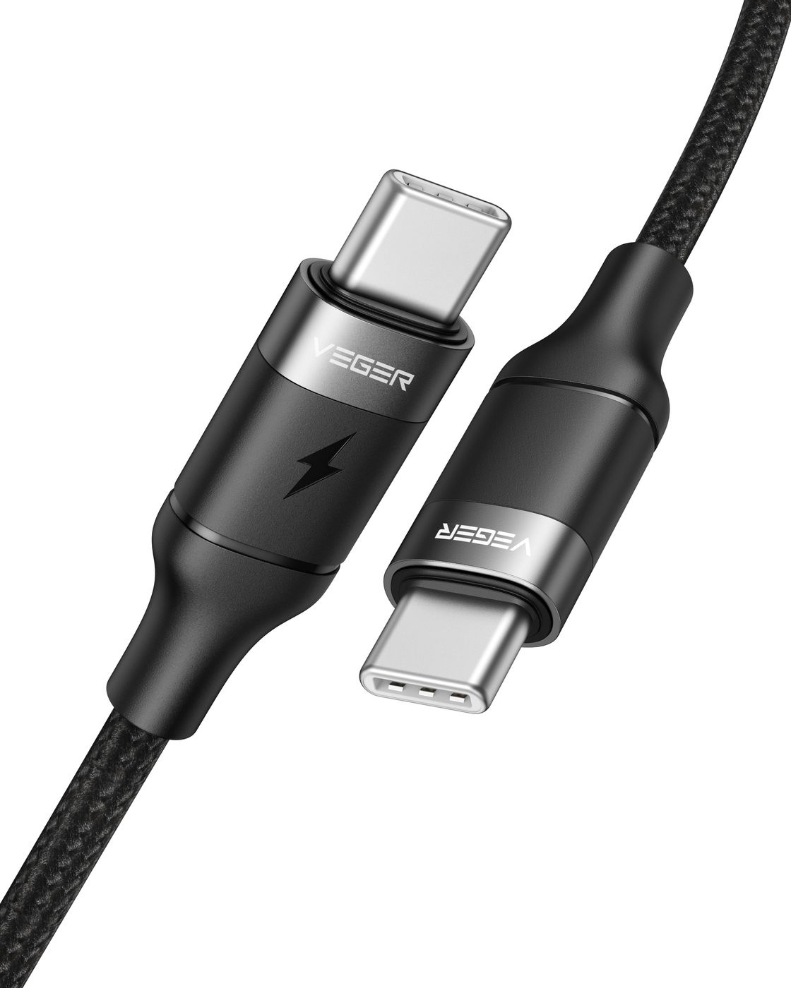 Veger CC02 USB-C naar USB-C kabel 1.5m Braided Nylon