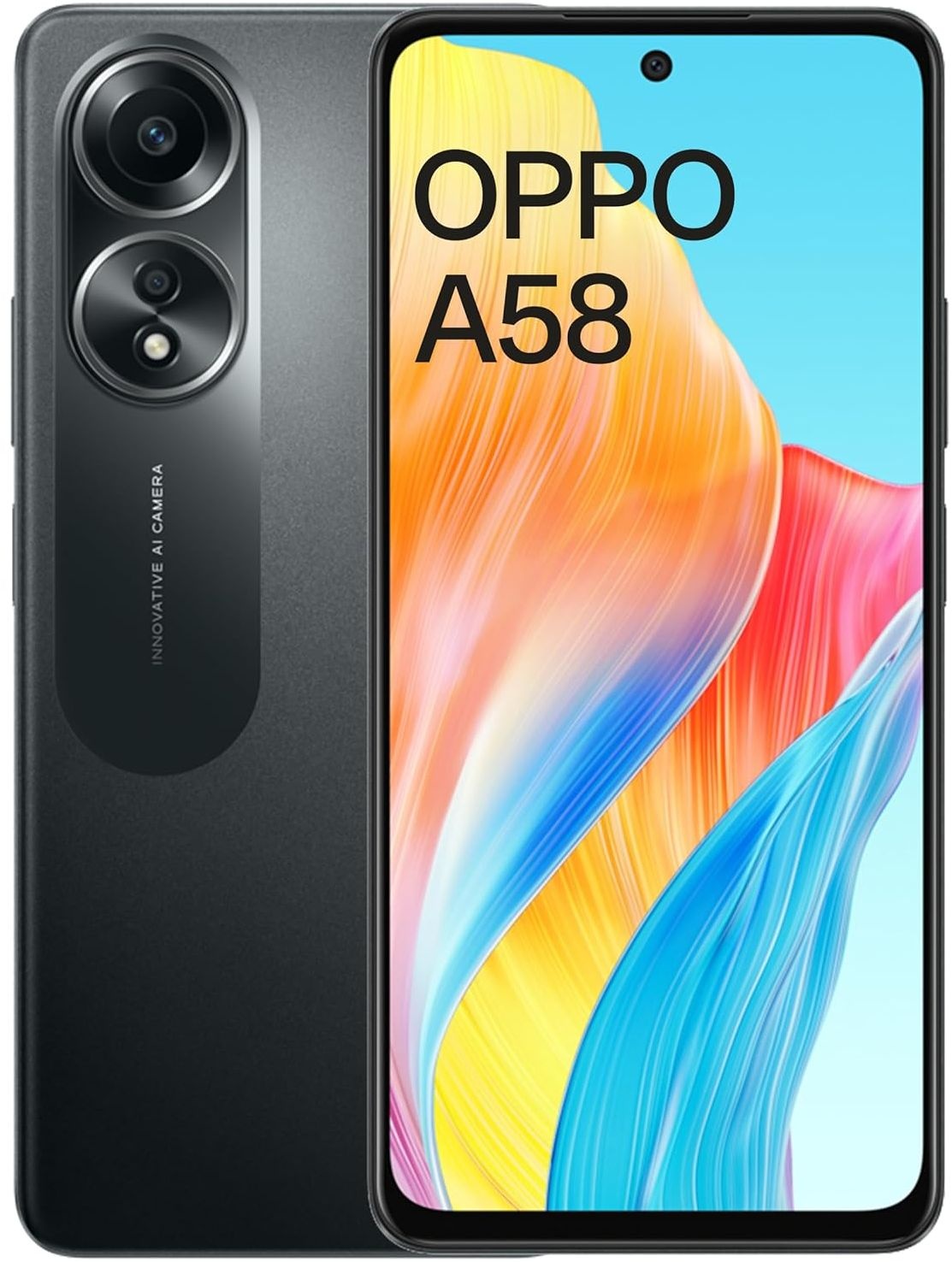 OPPO A58 128GB Glowing Black - Mobiele telefoon