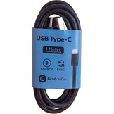 Grab 'n Go USB-A naar USB-C Kabel 1 Meter Zwart