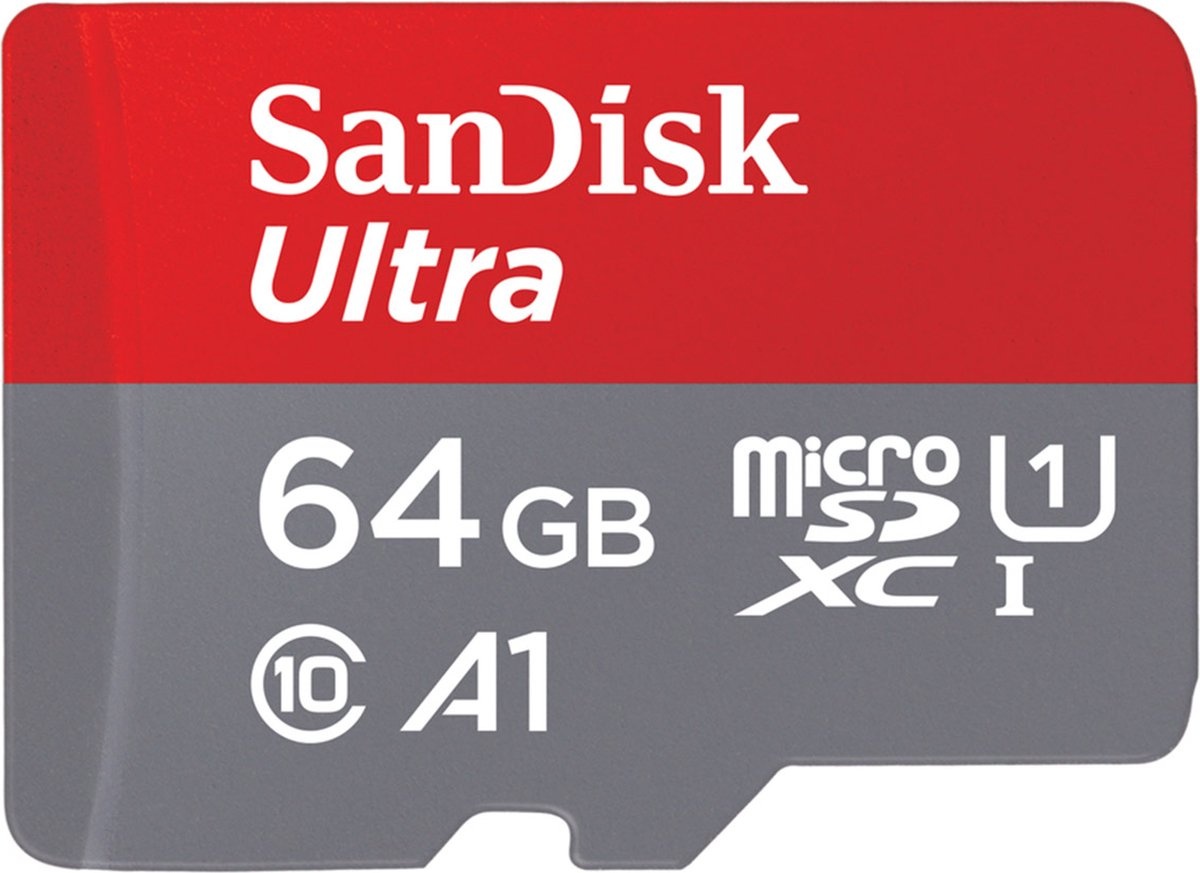 SanDisk Ultra microSDXC 64GB + SD-adapter - Geheugenkaart