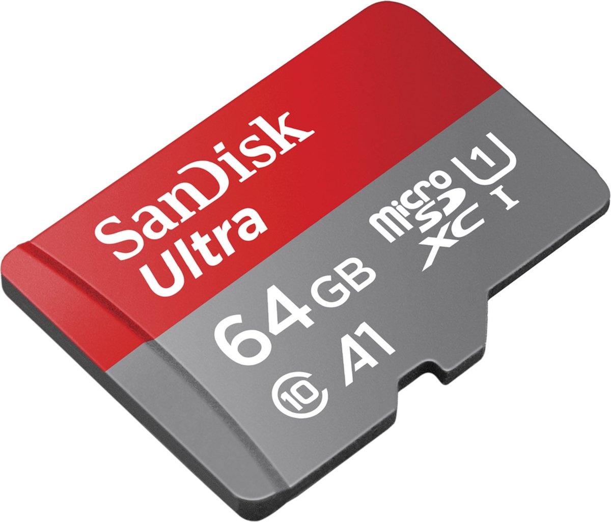 SanDisk Ultra microSDXC 64GB + SD-adapter - Geheugenkaart