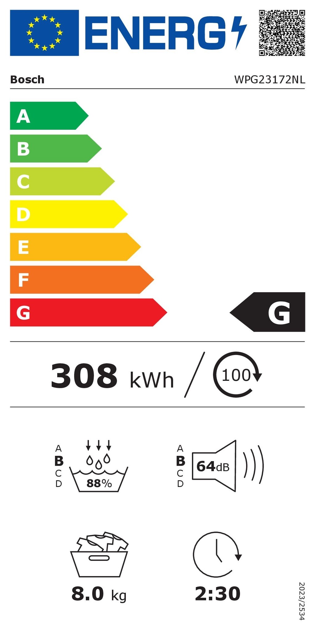 Bosch Serie 6 WPG23172NL - Condensdroger