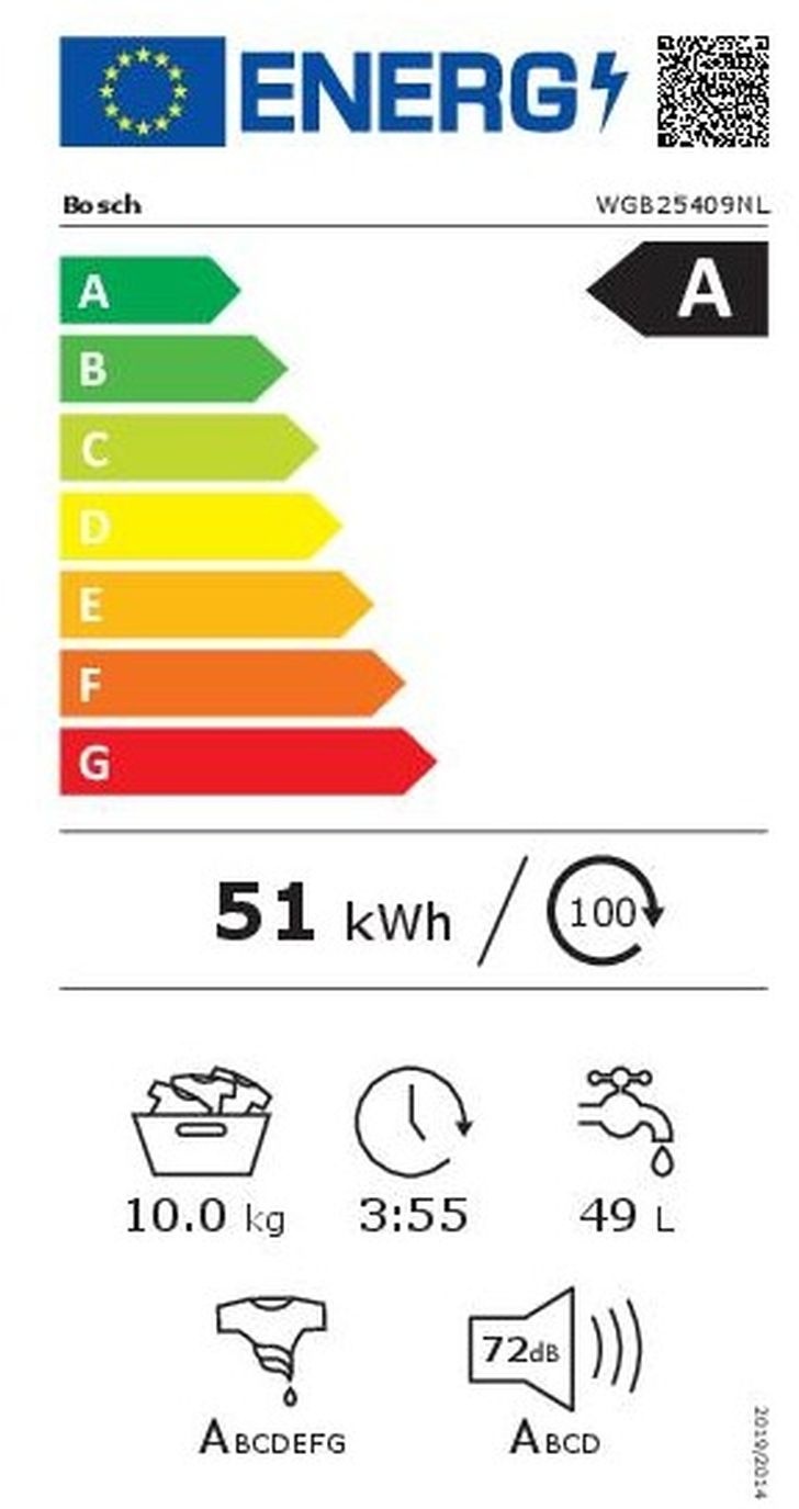 Bosch WGB25409NL Serie 8 - Wasmachine