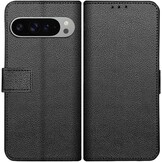 Just in Case Google Pixel 9 Pro XL PU leather Book Case Zwart - Telefoonhoesje