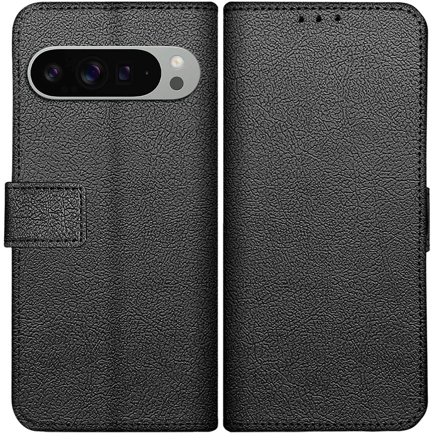Just in Case Google Pixel 9 Pro XL PU leather Book Case Zwart - Telefoonhoesje