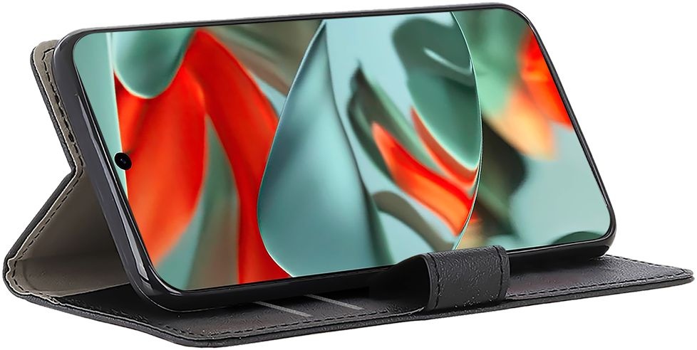 Just in Case Google Pixel 9 Pro XL PU leather Book Case Zwart - Telefoonhoesje