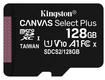Kingston Canvas Select Plus 128GB microSDXC met SD-adapter - Micro SD kaart