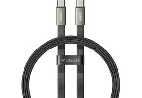 Veger CC2 USB-C naar USB-C kabel 1.5m Braided Flat 240 Watt