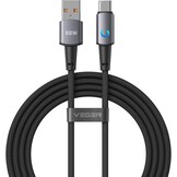 Veger AC1 USB-A naar USB-C kabel 1.2m Braided Aluminium 66 Watt