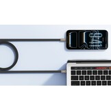 Veger CC06 USB-C naar USB-C kabel 1.2m Braided Flat 60 Watt