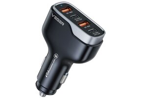 Veger CC53-2A2C PD QC 3A 66W Autolader Zwart