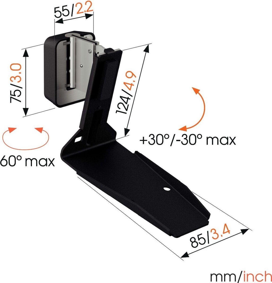 Vogel's SWM 4131 voor Sonos Era 300 Zwart