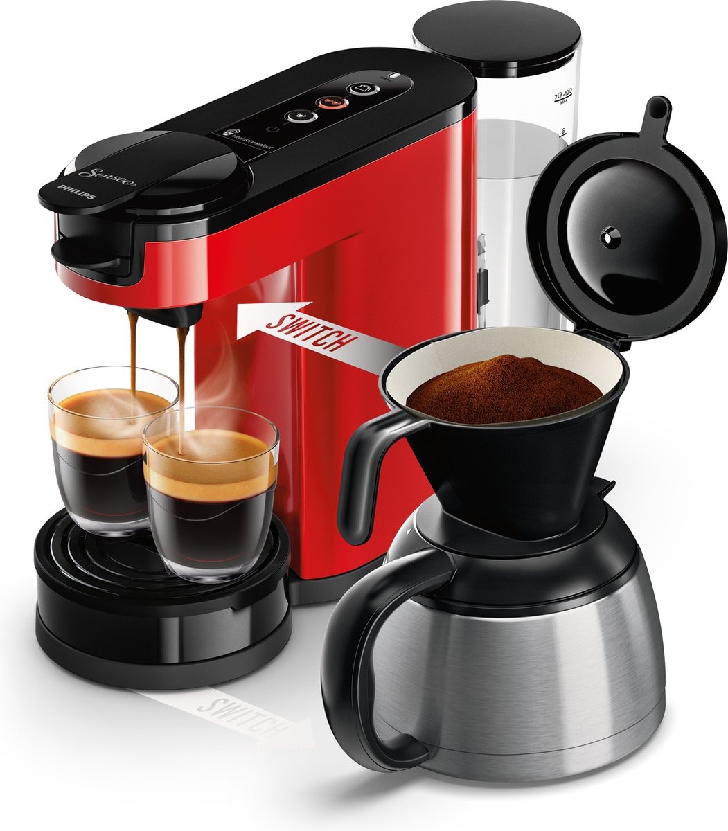 Philips Senseo Switch HD6592/84 Rood - Koffiemachine