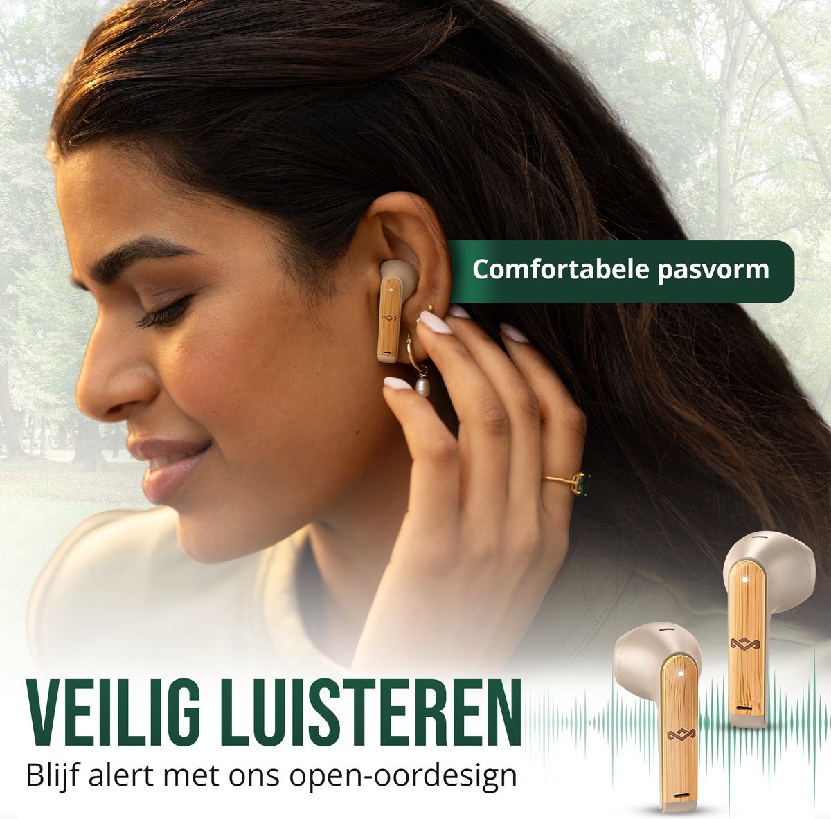 House of Marley Zion True Wireless Cream - Draadloze oordopjes