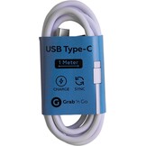 Grab 'n Go Oplaadkabel Usb-c 1 Meter Wit