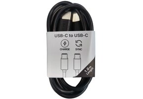 Musthavz to Go USB-C naar USB-C kabel 1M Zwart