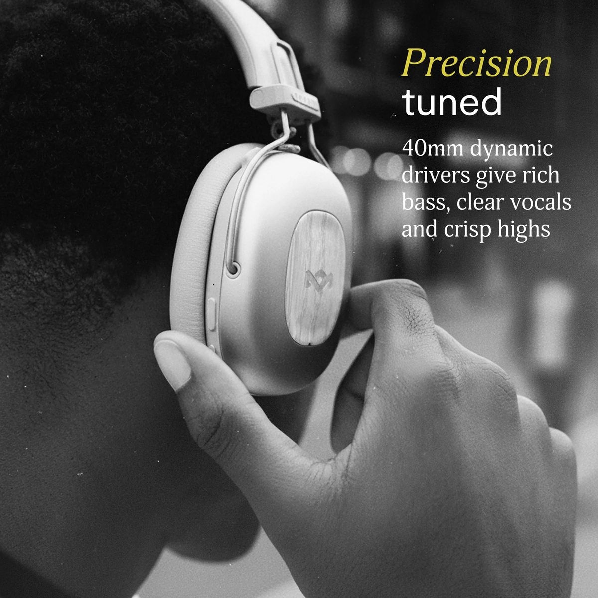 House of Marley Positive Vibration Rebel ANC Cream - Draadloze koptelefoon